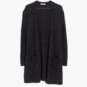 Madewell Donegal Kent Cardigan Sweater in Coziest Yarn in Dark Gray Size Medium